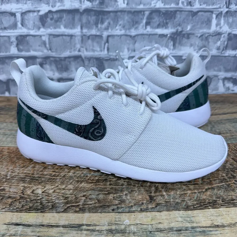 Nike Roshe One White Harry Potter Slytherin Custom 844994-100 Womens Size 7 New